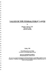 Values of the Federal Public Lands