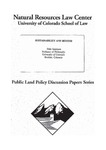 Sustainability and Beyond by Dale Jamieson and University of Colorado Boulder. Natural Resources Law Center