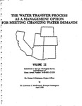 The Water Transfer Process as a Management Option for Meeting Changing Water Demands, Volume II