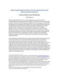 Improving Irrigation Water Uses for Agricultural and Environmental Benefits by Anne Castle, Amy Beattie, Zach Smith, Drew Peternell, and Ted Kowalski