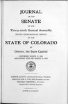 Journal of the Senate of the Thirty-ninth General Assembly Second Extraordinary Session of the State of Colorado at Denver, the State Capital