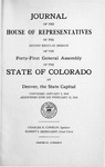 Journal of the House of Representatives of the Second Regular Session of the Forty-first General Assembly of the State of Colorado at Denver, the State Capital by Colorado General Assembly