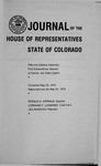 Journal of the House of Representatives State of Colorado: Fifty-first General Assembly First Extraordinary Session at Denver, the State Capitol