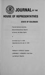 Journal of the House of Representatives State of Colorado: Fifty-first General Assembly Second Extraordinary Session at Denver, the State Capitol