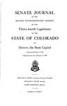 Senate Journal of the Second Extraordinary Session of the Thirty-fourth Legislature of the State of Colorado at Denver, the State Capital: Convened February 4, 1944 Adjourned Sine Die February 9, 1944