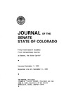 Journal of the Senate State of Colorado: Fifty-ninth General Assembly First Extraordinary Session at Denver, the State Capitol by Colorado General Assembly