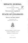 Senate Journal of the First Extraordinary Session of the Thirty-seventh Legistlature of the State of Colorado and Denver, the State Capital: Convened August 21, 1950 Adjourned Sine Die August 26, 1950