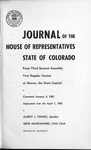 Journal of the House of Representatives State of Colorado: Forty-third General Assembly First Regular Session at Denver, the State Capital by Colorado General Assembly