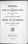 Journal of the House of Representatives of the First Regular Session of the Fortieth General Assembly of the State of Colorado at Denver, the State Capital: Convened January 5, 1955. Adjourned Sine Die April 6, 1955