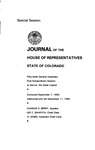 Journal of the House of Representatives State of Colorado: Fifty-ninth General Assembly First Extraordinary Session at Denver, the State Capitol by Colorado General Assembly