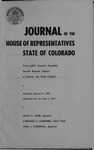 Journal of the House of Representatives State of Colorado: Forty-eighth General Assembly Second Regular Session at Denver, the State Capitol. Convened January 5, 1972.