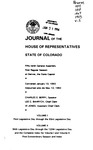 Journal of the House of Representatives State of Colorado: Fifty-ninth General Assembly First Regular Session at Denver, the State Capitol