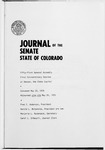 Journal of the Senate State of Colorado: Fifty-first General Assembly First Extraordinary Session at Denver, the State Capitol