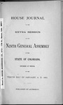 House Journal of the Extra Session of the Ninth General Assembly of the State of Colorado, Convened at Denver, on the Tenth Day of January, A. D. 1894.