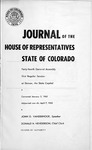 Journal of the House of Representatives State of Colorado: Forty-fourth General Assembly First Regular Session at Denver, the State Captial by Colorado General Assembly