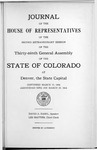 Journal of the House of Representatives of the Second Extraordinary Session of the Thirty-ninth General Assembly of the State of Colorado at Denver, the State Capital