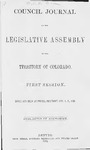 Council Journal of the Legislative Assembly of the Territory of Colorado: First Session. Begun and Held at Denver, September 9th, A. D. 1861 by Colorado General Assembly