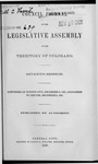 Council Journal of the Legislative Assembly of the Territory of Colorado: Seventh Session. Convened at Golden City, December 2, 1867, Adjourned to Denver, December 9, 1867.