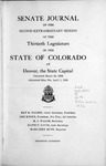 Senate Journal of the Second Extraordinary Session of the Thirtieth Legislature of the State of Colorado at Denver, the State Capital