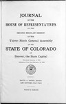 Journal of the House of Representatives of the Second Regular Session of the Thirty-ninth General Assembly of the State of Colorado at Denver, the State Capital