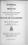 Journal of the Senate of the Thirty-ninth General Assembly First Extraordinary Session of the State of Colorado at Denver, the State Capital