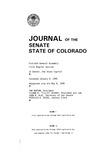 Journal of the Senate State of Colorado: Sixtieth General Assembly First Regular Session at Denver, the State Capitol by Colorado General Assembly