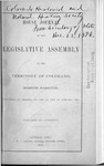 House Journal of the Legislative Assembly of the Territory of Colorado: Ninth Session