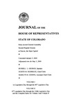 Journal of the House of Representatives State of Colorado: Sixty-Second General Assembly Second Regular Session at Denver, the State Capitol by Colorado General Assembly