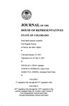 Journal of the House of Representatives State of Colorado: Sixty-third General Assembly First Regular Session at Denver, the State Capitol by Colorado General Assembly