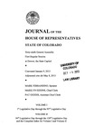 Journal of the House of Representatives State of Colorado: Sixty-ninth General Assembly First Regular Session at Denver, the State Capitol