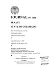 Journal of the Senate State of Colorado: Sixty-Seventh General Assembly First Regular Session at Denver, the State Capitol by Colorado General Assembly