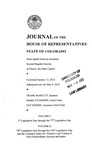 Journal of the House of Representatives State of Colorado: Sixty-eighth General Assembly Second Regular Session at Denver, the State Capitol