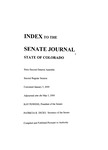 Index to the Senate Journal State of Colorado: Sixty-Second General Assembly Second Regular Session by Colorado General Assembly