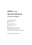 Index to the Senate Journal State of Colorado: Sixty-Fourth General Assembly First Regular Session by Colorado General Assembly