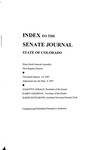 Index to the Senate Journal State of Colorado: Sixty-Sixth General Assembly First Regular Session by Colorado General Assembly