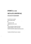 Index to the Senate Journal State of Colorado: Sixty-Fifth General Assembly First Extraordinary Session