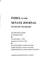 Index to the Senate Journal State of Colorado: Sixty-Fifth General Assembly Second Regular Session