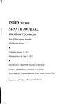 Index to the Senate Journal State of Colorado: Sixty-Eighth General Assembly First Regular Session