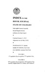 Index to the House Journal State of Colorado: Sixty-eighth General Assembly Second Regular Session at Denver, the State Capitol