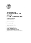 Journal of the Senate State of Colorado: Sixty-Fifth General Assembly First Extraordinary Session at Denver, the State Capitol