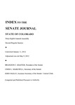 Index to the Senate Journal State of Colorado: Sixty-Eighth General Assembly Second Regular Session