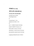 Index to the Senate Journal State of Colorado: Seventieth General Assembly Second Regular Session