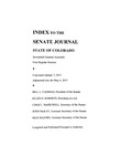 Index to the Senate Journal State of Colorado: Seventieth General Assembly First Regular Session