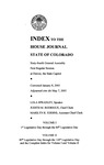 Index to the House Journal State of Colorado: Sixty-fourth General Assembly First Regular Session at Denver, the State Capitol by Colorado General Assembly