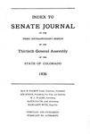 Index to Senate Journal: of the Third Extraordinary Session of the Thirtieth General Assembly of the State of Colorado