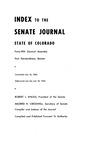 Index to the Senate Journal State of Colorado: Forty-fifth General Assembly First Extraordinary Session