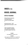 Index to the House Journal State of Colorado: Fifty-sixth General Assembly First Regular Session at Denver, the State Capitol