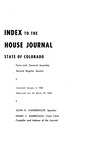 Index to the House Journal State of Colorado: Forty-sixth General Assembly Second Regular Session by Colorado General Assembly