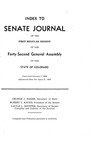 Index to Senate Journal: of the First Regular Session of the Forty-Second General Assembly of the State of Colorado by Colorado General Assembly