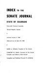 Index to the Senate Journal State of Colorado: Forty-sixth General Assembly Second Regular Session